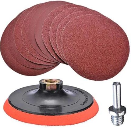 Zımpara Seti + Matkap Aparatı 115 mm 20 Parça Avuç İçi Taşlama Spiral Set