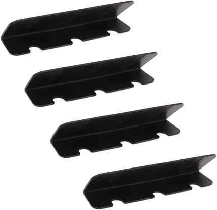 UV Dayanıklı PVC Tekne Koltuk Kanca Klipsleri, 4 Dayanıklı Şişme Bot Aksesuarlarından Oluşan Set(Siyah)