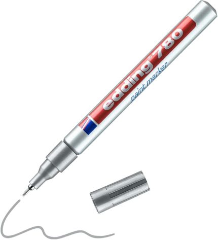 780 boya kalemi - gümüş - 1 kalem - 0,8 mm yuvarlak uç