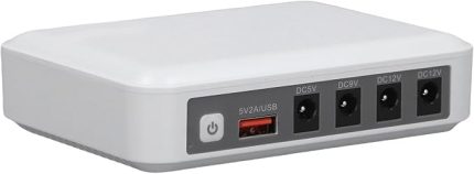 Mini UPS 6000mAh Kesintisiz Güç Kaynağı Yedekleme Gücü Yönlendirici Modem Için çoklu çıkış bağlantı Noktalarına Sahip 12V 9V 5V USB akıllı LED Göstergeleri (AB fişi)