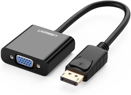 DisplayPort Erkek to VGA Dişi Görüntü Dönüştürücü Siyah