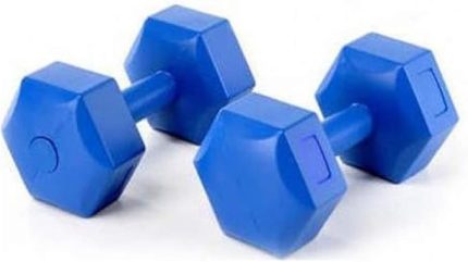5 kg Dambıl Set, 2 Adet Toplam 10 kg, Mavi