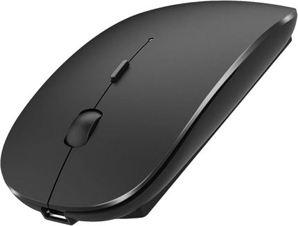 Bluetooth Şarjlı 2.4GHz Kablosuz Mouse | Sessiz Tıklama | Ergonomik Tasarım | Telefon,Tablet, PC, Mac, Laptop Uyumlu