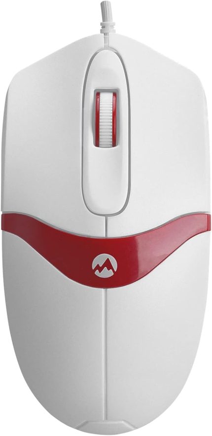 SM-220 Usb Beyaz/Kırmızı 1200dpi 3D Optik Kablolu Mouse