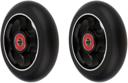 1 Çift Scooter Tekerleği, 100 mm Alüminyum Alaşım AOD (Siyah)