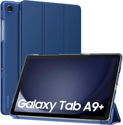 Galaxy Tab A9 Plus X210 X213 X215 X217 ile uyumlu Kılıf New PU Deri Smart Standlı Case Uyku Modlu Lacivert