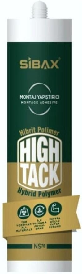 Sibax Ns78 Hibrit High-Tack Montaj - Korniş Yapıştırıcısı 290 Ml Beyaz