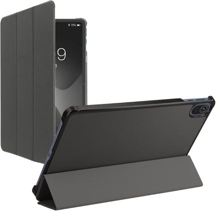 Honor Pad 8 Uyumlu Akıllı Kılıf PU Deri Standlı Tablet Kılıfı Siyah