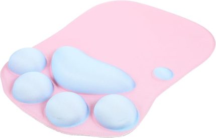 Kaymaz Kedi Patisi Desenli Mouse Pad Bilek Desteği Ergonomik Dizüstü Bilgisayar Aksesuarı Rahat ve Hafif Tasarım ile Maksimum Sağlar