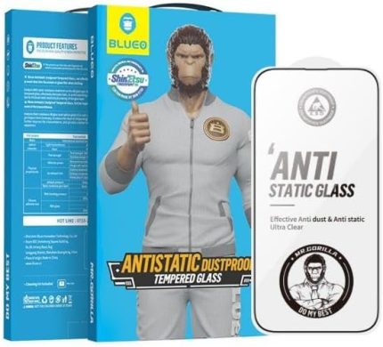 15 Pro Uyumlu Tam Kaplayan HD Anti-static Darbe Emici Temperli Cam Ekran Koruyucu