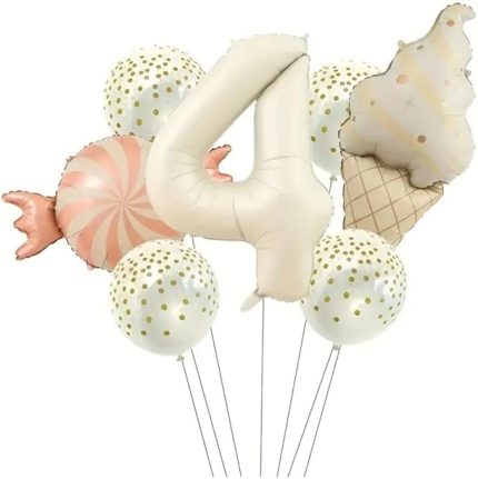 Dondurma Şeker 4 Yaş Folyo Balon Set