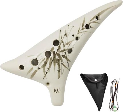 Legend of Ocarina Instrument, 12 Delikli Alto C Ocarinas of Time Müzik Notası, Kordon ve Yeni Başlayanlar ve Profesyonel Performans için Koruyucu Çanta