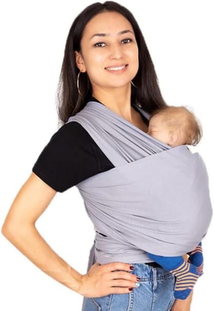 Wrap Sling Bebek Taşıma Şalı (gri)