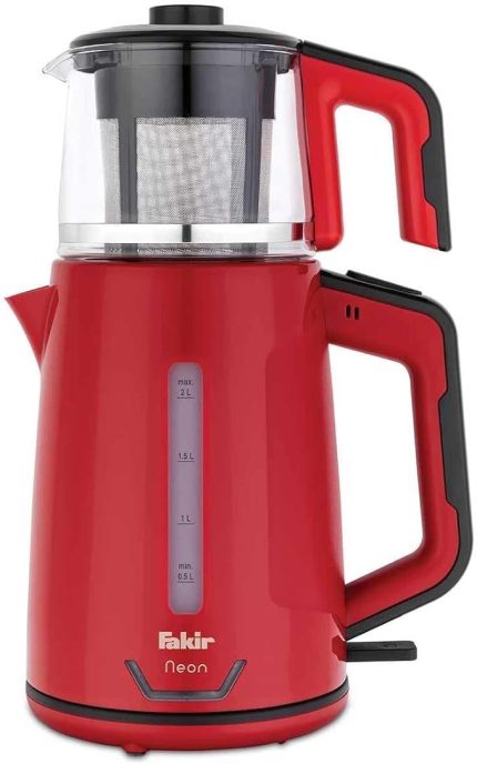 Neon Çay Makinesi Kırmızı Siyah
