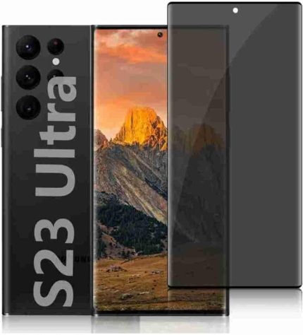 Aksesuar Samsung Galaxy S23 Ultra Uyumlu Hayalet Mat Seramik Ekran Koruyucu – Tam Kaplayan, Parmak İzi Yapmaz, Darbe Emici, Yüksek Kalite