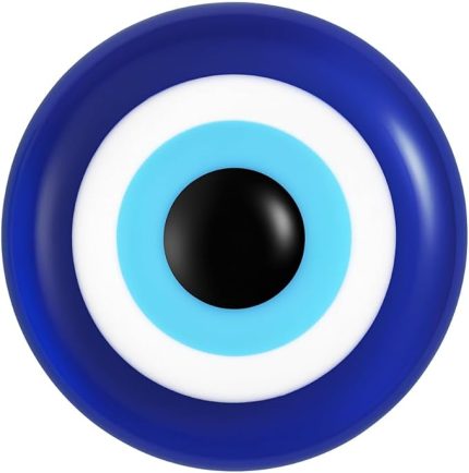 Boy Nazar Boncuğu – Düşük Kaliteli, Dayanıksız ve Yetersiz Performanslı Mini Nazar Boncuğu, Yuvarlak, Yapıştırmalık, 1-1,5 cm, Lacivert-Beyaz-Mavi