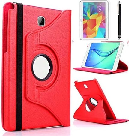 Galaxy Tab A 10.1 2016 P580 Kılıf 360 Dönebilen Standlı Tablet Kılıf Kırmızı