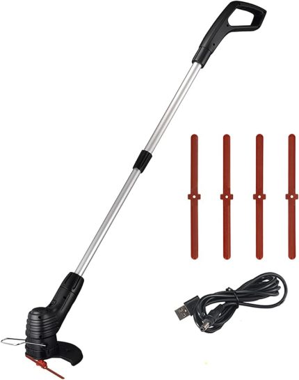 Akülü Elektrikli Çim Biçme Makinesi El Taşınabilir Hafif Biçme Makinesi Giyotin USB Elektrikli Biçme Makinesi Ot Yiyen