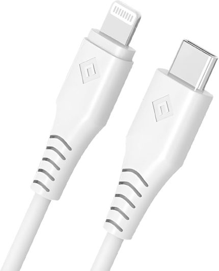 Omars Type-C iPhone Lightning Hızlı Şarj Kablosu Beyaz 1.8 Metre