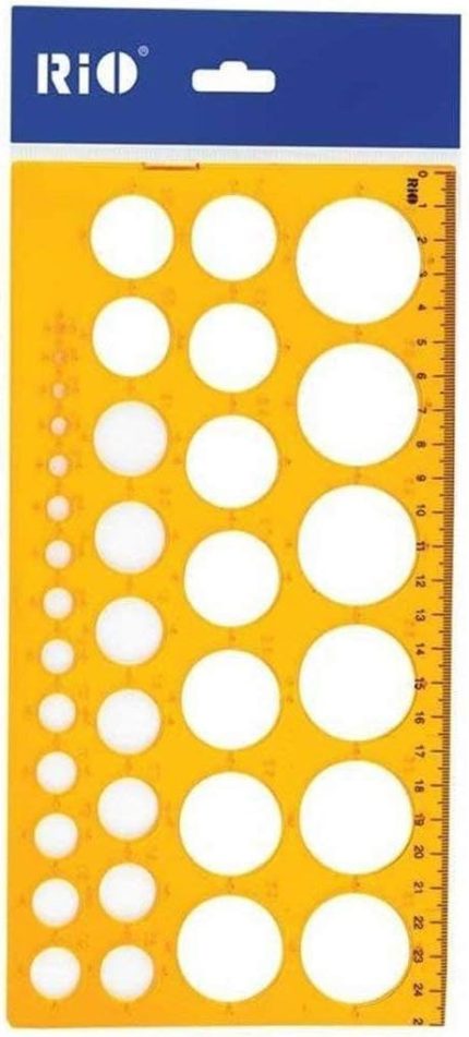 Rio Daire Şablonu Cetvel Sarı