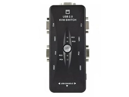 port usb kvm switch, 4 kasa 1 monitör switch, 4 Bilgisayarı Tek Elden Yönetin,