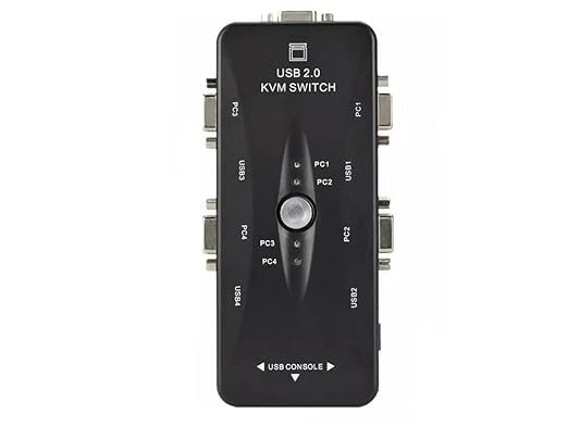 port usb kvm switch, 4 kasa 1 monitör switch, 4 Bilgisayarı Tek Elden Yönetin,