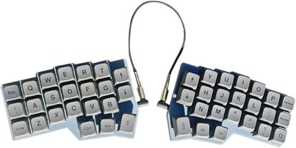 Hot Swap ile Kablolu Ergonomik Bölünmüş Klavye - PC Oyun Klavyesi için Sol Sağ El Desteği