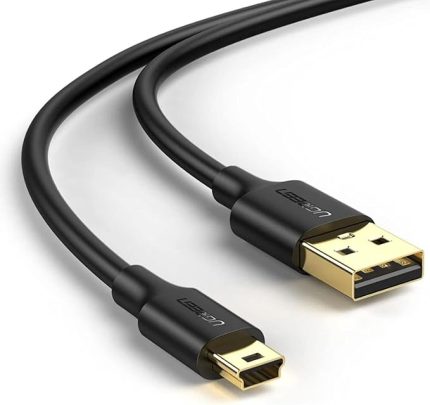 Mini USB Data ve Şarj Kablosu 50 Cm, Siyah