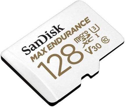 Ev Güvenlik Kameraları ve Araç Kameraları için Maksimum Dayanıklılık MicroSDHC 128GB SD Adaptör, 60.000 Saate Kadar, Full HD / 4K Videolar, 100/40 MB/sn'ye Kadar Okuma/Yazma Hızları