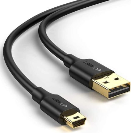 2.0 A USB-A & Mini-USB, Şarj ve Data Kablosu, 1.5 Metre, Siyah