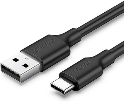 2.0 A USB-A & USB-C, Şarj ve Data Kablosu, 25 Santimetre, Siyah, 60114