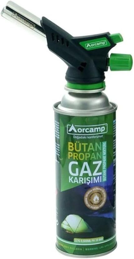 Kamp Kartuş Tüp 227Gr + Çakmaklı Pürmüz Set Orgaz - Kts227 + Cx-500