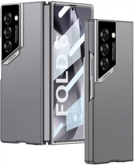 Galaxy Z Fold 6 ile Uyumlu Kılıf Ultra İnce Kamera Korumalı Sert Rubber 3. Gen Procase Kapak - Titanyum-Gri