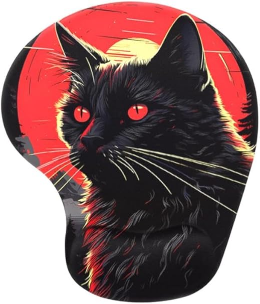 Cat Bilek Destekli Mouse Pad,Baskılı Masa Pedi,Ergonomik Rahat Konforlu Mouse Pad - Görsel 4