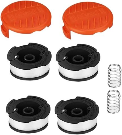 & Decker GL4525, GL5028, GLC1423L, GLC1825L çim biçme makinesi, çim biçme makinesi için 8'li paket, çap 1,6 mm iplik çapı 4 düzeltici makarası, 2 koruma kapağı, 2 yay içerir