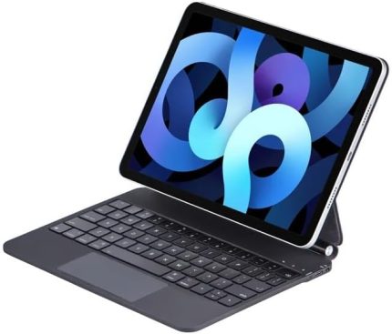 Air 11 inç M2 Çip Uyumlu Magic Keyboard, Dokunmatik Yüzey, Mıknatıslı Aydınlatmalı Klavyeli Kılıf