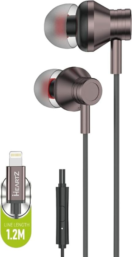 iph-01 lightning KULAKLIK iphone ile uyumlu A KALİTE EXTRA BASS METAL UÇLAR STREO HD YÜKSEK SES 1,2M mikrofonlu KULAK İÇİ KULAKLIK (SİYAH)