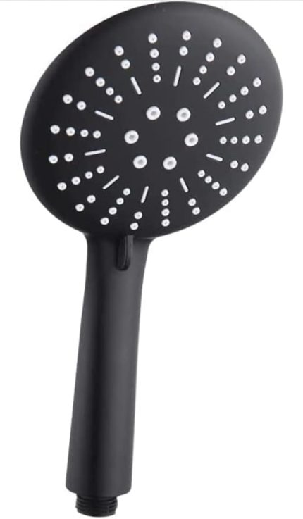 Black Matte 1. Kalite Mat Siyah Duş Başlığı - 3 Fonksiyonlu Yüksek Basınçlı El Duşu - 3 Yıl Garantili