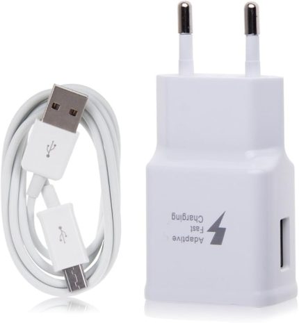 TA20 Şarj Cihazı Hızlı Şarj AFC 2 A 1,5 m USB Kablosu ile Galaxy S7 Edge/S7/Galaxy S6 için Beyaz