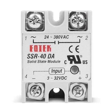 SSR Röle 40A AC 24-380V Tek Fazlı Solid State Röle Elektronik Anahtar Termostat Resiztans Motor Lamba Makine
