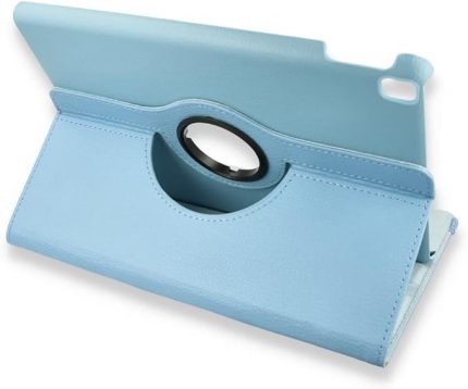 iPad 7.Nesil 8. Nesil 9.Nesil 10,2 inch ile Uyumlu Kılıf 360° Dönebilen Standlı Lastikli 10,2 inch Tablet Deri Kılıf Turkuaz