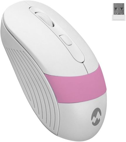 SM-18 Usb Beyaz/Pembe 2.4Ghz Optik Kablosuz Mouse
