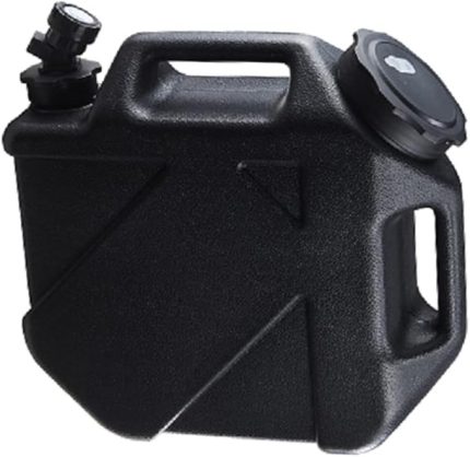 Taşınabilir 10 l kamp kovası, musluklu, çevre dostu, siyah, seyahat aksesuarı