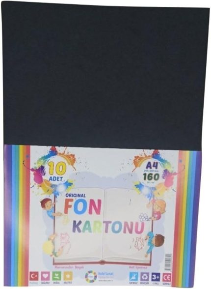 Siyah Fon Kartonu 160 Gr. 10 Adet