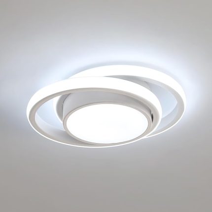 LED Tavan lambası, 32W 2500LM Aydınlatma Armatürü, Dia 28cm Yuvarlak Salon Yatak Odası Koridor Balkon, Soğuk Beyaz 6500K için Modern Tasarım Tavan Aydınlatma