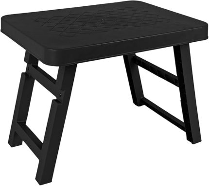 Katlanır Kamp Masası | Portatif ve Taşınabilir Piknik, Balkon, Bahçe, Plaj ve Mangal Masası – Katlanabilir Pratik Sehpa (Siyah, Küçük)