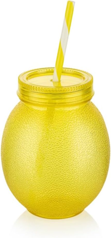 Akrilik Limon Pipetli Bardak 650ml [1 Adet] | Ferahlatıcı ve Renkli 650ml Akrilik Limon Pipetli Bardak - Yazın Serinletici Lezzetleri Deneyimleyin!