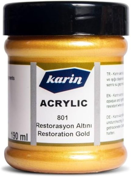 Akrilik Boya Restorasyon Altın Yaldız Varak Efekt 190 ml