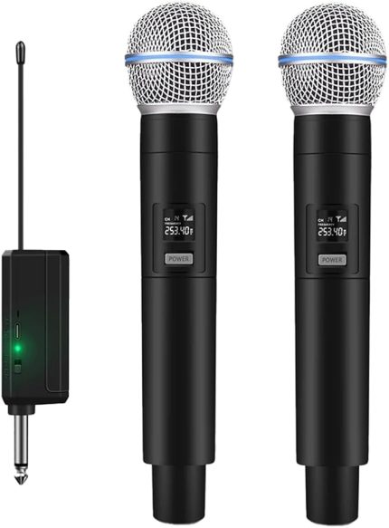 Kablosuz Karaoke Mikrofonu 6.35mm Amfi Hoparlör İçin 600 Hz ila 800 KHz Çok Amaçlı Tak ve Çalıştır Kablosuz Mikrofon Dış Mekan İçin WN06 (Ciftli-WN-06)