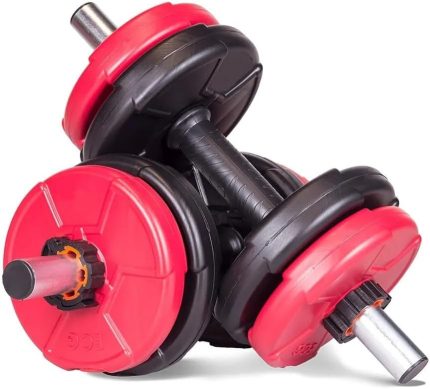 16 Kg Dambıl Seti Kırmızı-siyah 6 In 1 Fitness Set